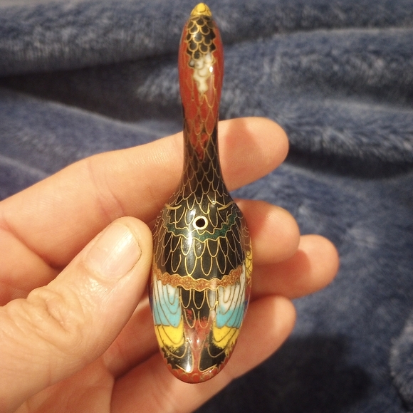 🌠 Vintage Cloisonne Goose, EUC - Picture 2 of 5